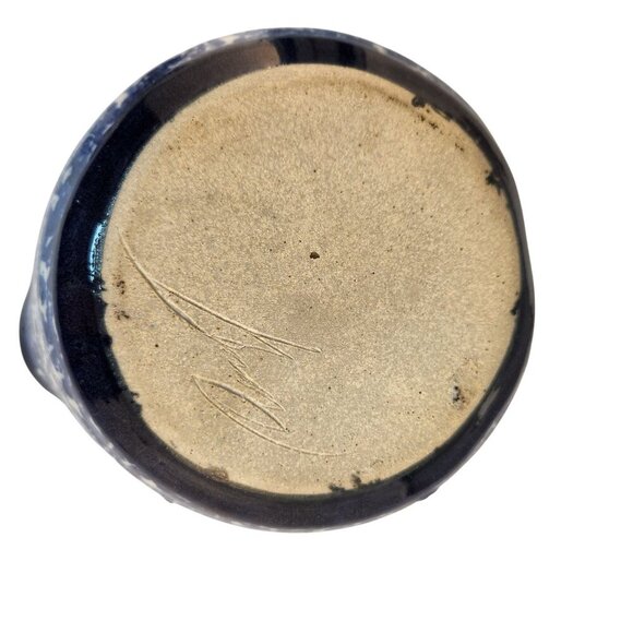 Set Of 3 Ceramic Blue & White Bowls & Cup With Floral & Stripe Designs - Picture 10 of 14